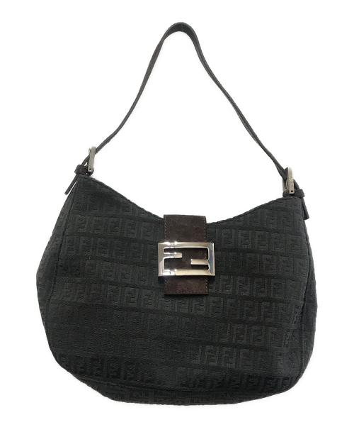 FENDI（フェンディ）FENDI (フェンディ) ショルダーバッグ ブラック×ブラウンの古着・服飾アイテム