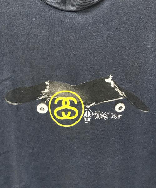 stussy（ステューシー）stussy (ステューシー) 半袖カットソー ネイビー サイズ:Lの古着・服飾アイテム