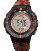 CASIOカシオ）の古着「腕時計」｜ブラック×オレンジ