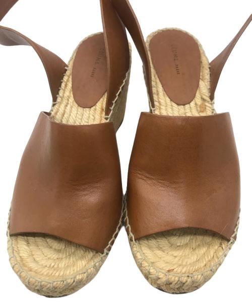 CELINE（セリーヌ）CELINE (セリーヌ) ウェッジソールサンダル ベージュ×ブラウン サイズ:36の古着・服飾アイテム