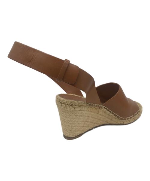 CELINE（セリーヌ）CELINE (セリーヌ) ウェッジソールサンダル ベージュ×ブラウン サイズ:36の古着・服飾アイテム