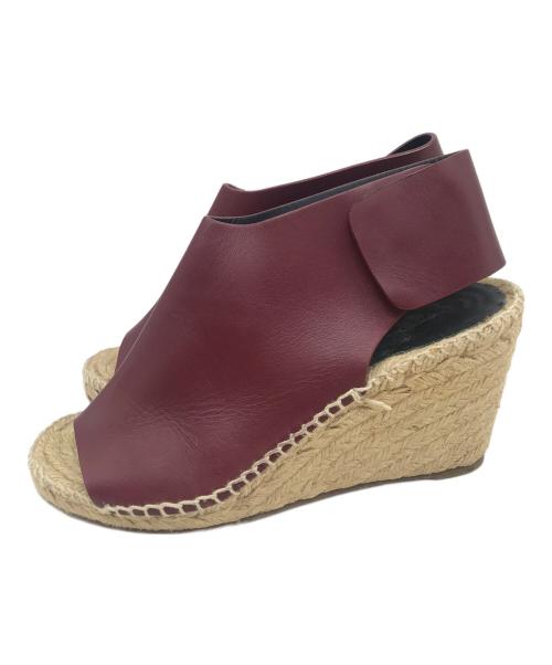 CELINE（セリーヌ）CELINE (セリーヌ) ウェッジソールサンダル ベージュ×ブラウン サイズ:36の古着・服飾アイテム