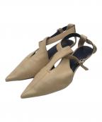 CELINEセリーヌ）の古着「レザーサンダル」｜ベージュ