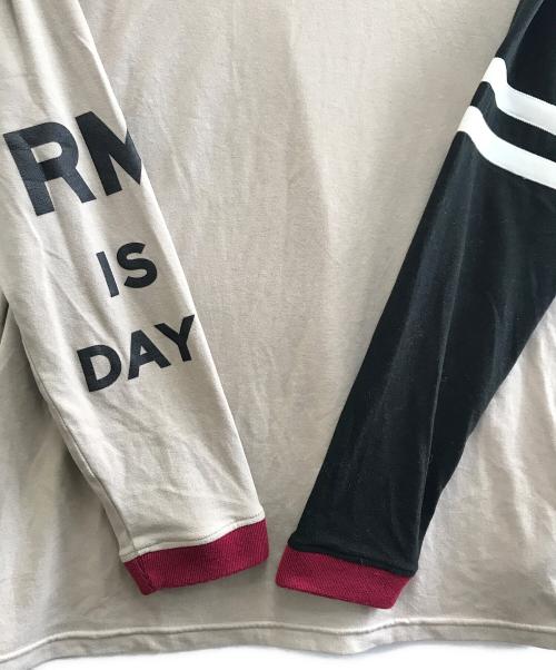 decembermay（ディセンバーメイ）DECEMBERMAY (ディセンバーメイ) 長袖Tシャツ ベージュ サイズ:Mの古着・服飾アイテム