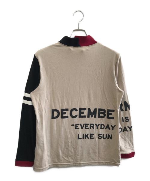 decembermay（ディセンバーメイ）DECEMBERMAY (ディセンバーメイ) 長袖Tシャツ ベージュ サイズ:Mの古着・服飾アイテム