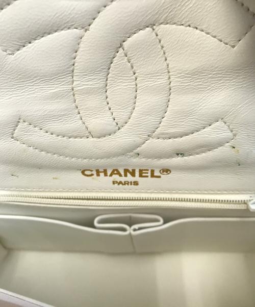 CHANEL（シャネル）CHANEL (シャネル) コンビカラーチェーンショルダーバッグ ホワイトの古着・服飾アイテム