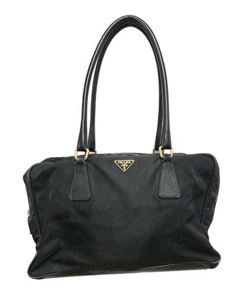 PRADA（プラダ）PRADA (プラダ) ナイロントートバッグ ブラックの古着・服飾アイテム