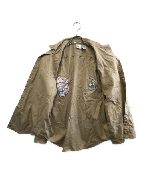 DISNEY（ディズニー）Disney (ディズニー) 長袖シャツ ベージュ サイズ:Lの古着・服飾アイテム