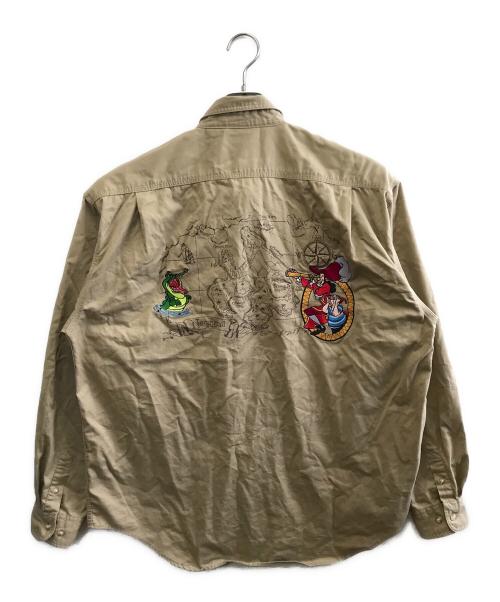 DISNEY（ディズニー）Disney (ディズニー) 長袖シャツ ベージュ サイズ:Lの古着・服飾アイテム