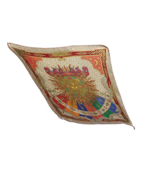 HERMES（エルメス）HERMES (エルメス) プリーツスカーフ オレンジの古着・服飾アイテム