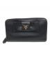 PRADA（プラダ）の古着「ラウンドファスナー財布」｜ブラック