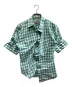 Vivienne Westwood manヴィヴィアン ウェストウッド マン）の古着「半袖シャツ」｜ブルー×ホワイト