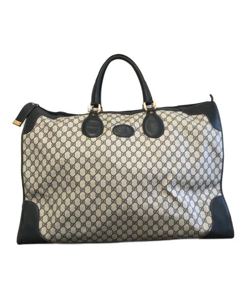 GUCCI（グッチ）GUCCI (グッチ) ボストンバッグ ホワイト×ネイビーの古着・服飾アイテム