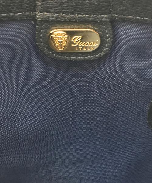 GUCCI（グッチ）GUCCI (グッチ) ボストンバッグ ホワイト×ネイビーの古着・服飾アイテム