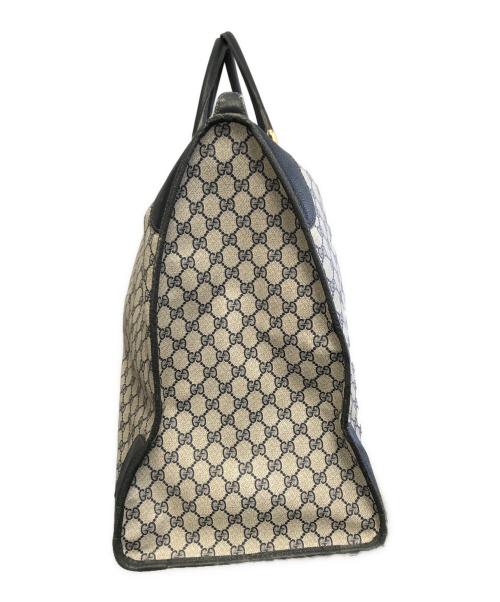 GUCCI（グッチ）GUCCI (グッチ) ボストンバッグ ホワイト×ネイビーの古着・服飾アイテム