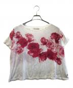 MONCLERモンクレール）の古着「半袖カットソー」｜ホワイト×レッド