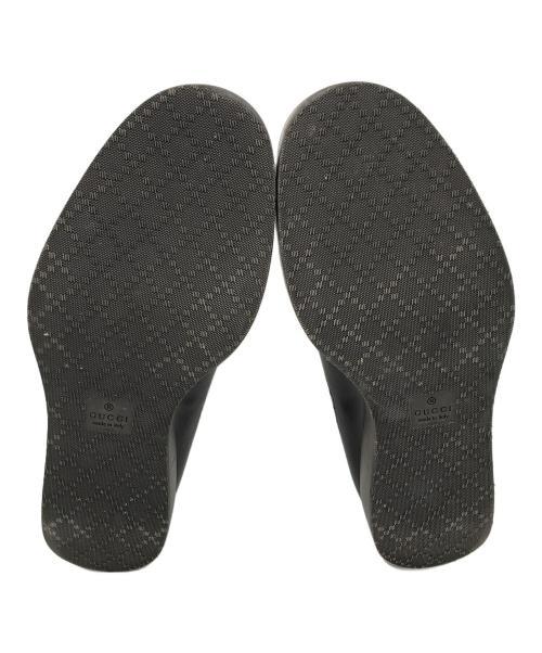 GUCCI（グッチ）GUCCI (グッチ) ウィングチップシューズ ブラック×ブラウン サイズ:7 1/2の古着・服飾アイテム