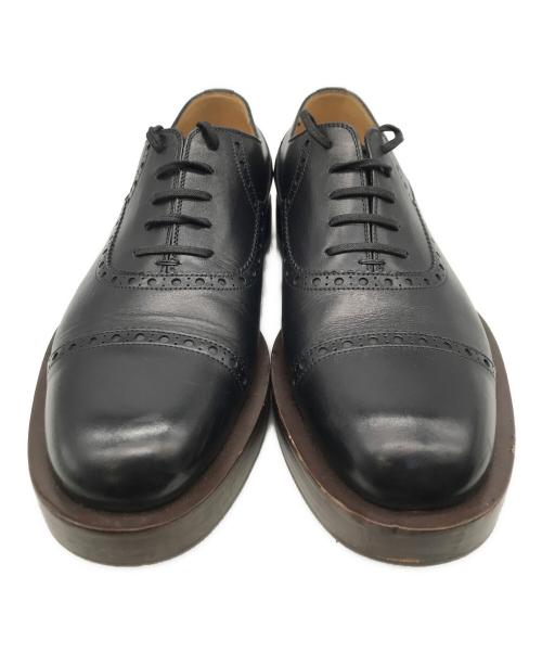 GUCCI（グッチ）GUCCI (グッチ) ウィングチップシューズ ブラック×ブラウン サイズ:7 1/2の古着・服飾アイテム