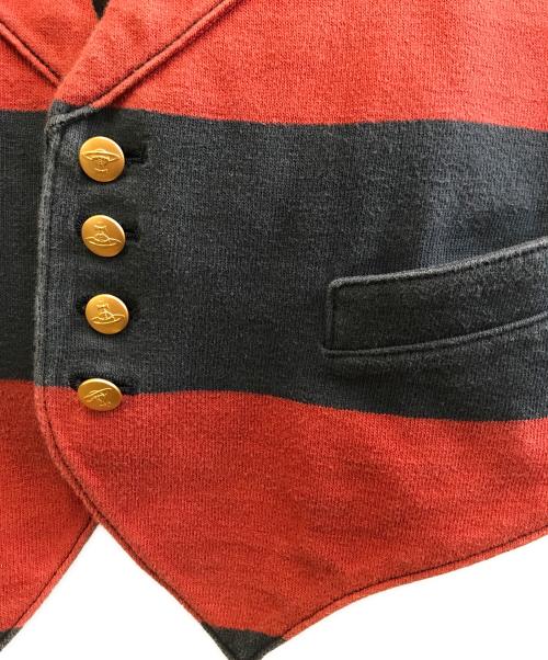 Vivienne Westwood（ヴィヴィアンウエストウッド）Vivienne Westwood (ヴィヴィアンウエストウッド) 2Pテーラードジャケット レッド×ネイビー サイズ:46の古着・服飾アイテム