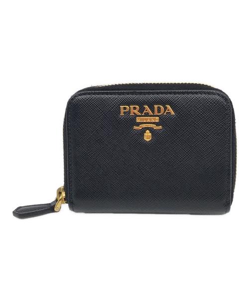 PRADA（プラダ）PRADA (プラダ) 小銭入れ ブラック×ゴールドの古着・服飾アイテム