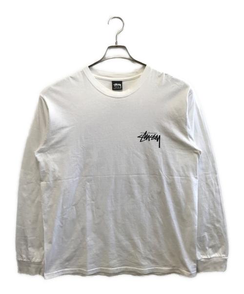 stussy（ステューシー）stussy (ステューシー) 長袖Tシャツ ホワイト サイズ:Lの古着・服飾アイテム
