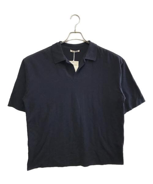 AURALEE（オーラリー）AURALEE (オーラリー) ポロシャツ ネイビー サイズ:3 未使用品の古着・服飾アイテム