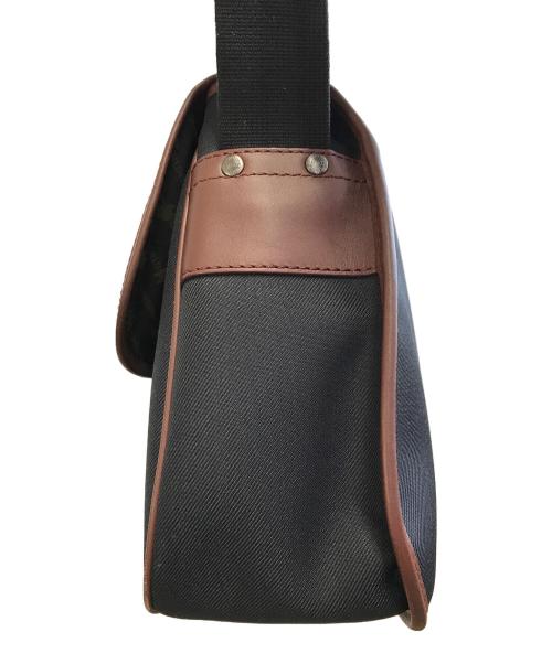 HUNTING WORLD（ハンティングワールド）HUNTING WORLD (ハンティングワールド) メッセンジャーバッグ ブラック×ブラウンの古着・服飾アイテム