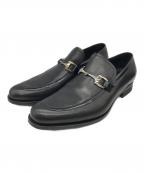 GUCCIグッチ）の古着「ビットローファー」｜ブラック×ゴールド