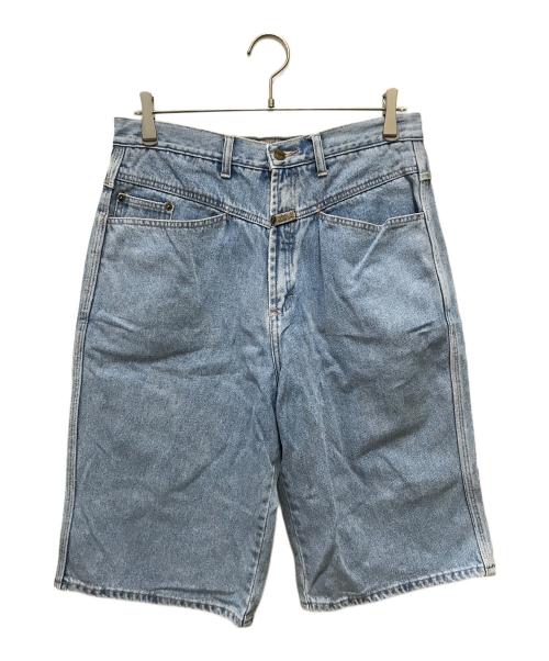 MARITHE+FRANCOIS GIRBAUD（マリテフランソワジルボー）MARITHE+FRANCOIS GIRBAUD (マリテフランソワジルボー) ハーフデニムパンツ スカイブルー サイズ:33の古着・服飾アイテム