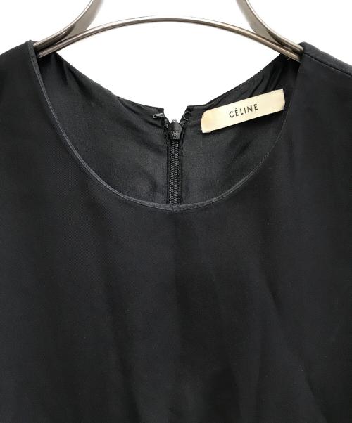 CELINE（セリーヌ）CELINE (セリーヌ) ノースリーブ・キャミソールワンピース ブラック×マルチカラー サイズ:36の古着・服飾アイテム