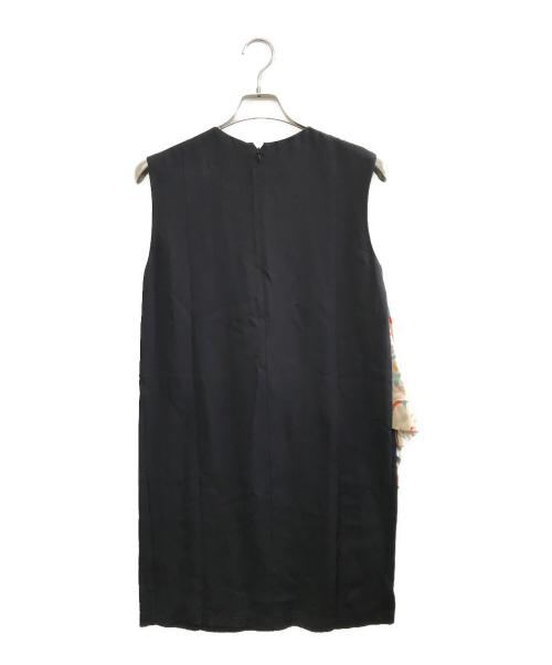 CELINE（セリーヌ）CELINE (セリーヌ) ノースリーブ・キャミソールワンピース ブラック×マルチカラー サイズ:36の古着・服飾アイテム