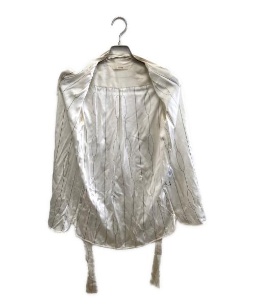 CELINE（セリーヌ）CELINE (セリーヌ) ノースリーブブラウス ベージュ×ブラック サイズ:36の古着・服飾アイテム