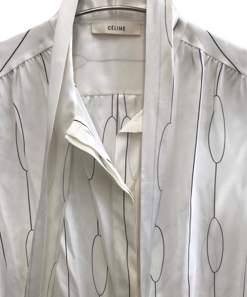 CELINE（セリーヌ）CELINE (セリーヌ) ノースリーブブラウス ベージュ×ブラック サイズ:36の古着・服飾アイテム