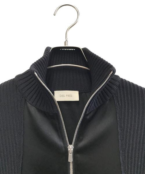 DES PRES（デ プレ）DES PRES (デ プレ) コットンポリエステルコイルヤーンコンビ ジップアップブルゾン インディゴ サイズ:Fの古着・服飾アイテム