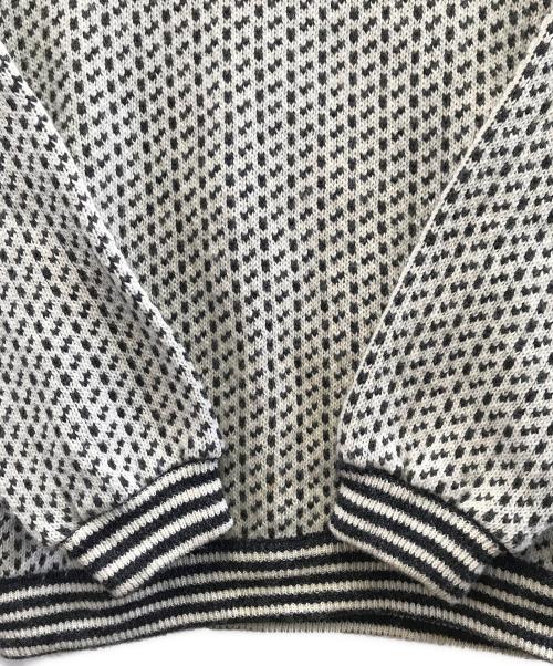 L.L.Bean（エルエルビーン）L.L.Bean (エルエルビーン) 厚手ニット グレー×ベージュ サイズ:Lの古着・服飾アイテム