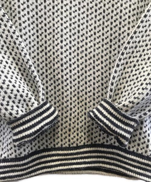 L.L.Bean（エルエルビーン）L.L.Bean (エルエルビーン) 厚手ニット グレー×ベージュ サイズ:Lの古着・服飾アイテム