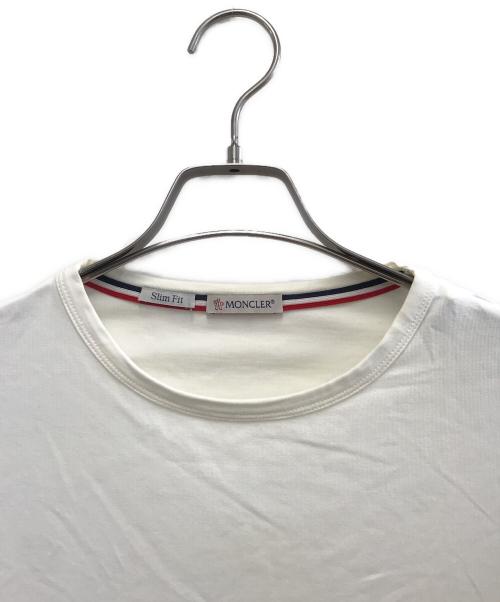 MONCLER（モンクレール）MONCLER (モンクレール) 半袖カットソー ホワイト サイズ:Mの古着・服飾アイテム