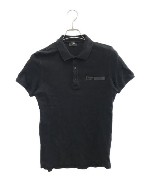 FENDI（フェンディ）FENDI (フェンディ) ポロシャツ ブラック サイズ:46の古着・服飾アイテム
