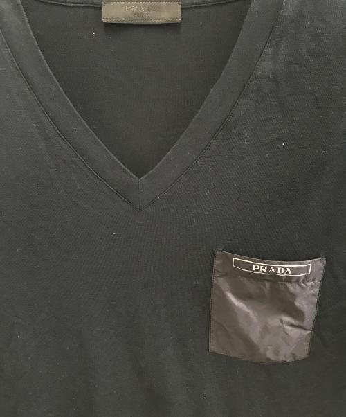 PRADA（プラダ）PRADA (プラダ) 半袖Tシャツ ブラック サイズ:Lの古着・服飾アイテム