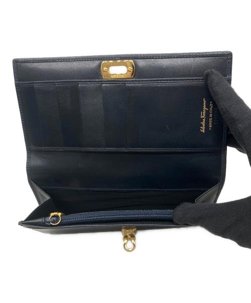 Salvatore Ferragamo（サルヴァトーレ フェラガモ）Salvatore Ferragamo (サルヴァトーレ フェラガモ) 長財布 ブラックの古着・服飾アイテム