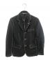 COMME des COMME HOMME DEUX（コムデギャルソン オム デュース）の古着「ホワイトステッチジャケット」｜ブラック