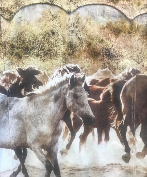 Jaded London（ジェイデッドロンドン）jaded london (ジェイデッドロンドン) デニムジャケット ブラウン×ベージュ サイズ:XLの古着・服飾アイテム