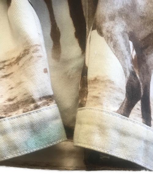 Jaded London（ジェイデッドロンドン）jaded london (ジェイデッドロンドン) デニムジャケット ブラウン×ベージュ サイズ:XLの古着・服飾アイテム