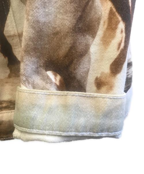 Jaded London（ジェイデッドロンドン）jaded london (ジェイデッドロンドン) デニムジャケット ブラウン×ベージュ サイズ:XLの古着・服飾アイテム