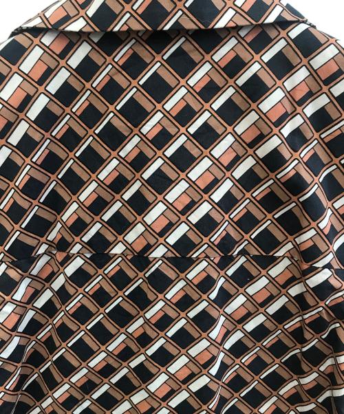 KOLOR（カラー）KOLOR (カラー) オープンカラーシャツ ブラウン×ブラック サイズ:2の古着・服飾アイテム