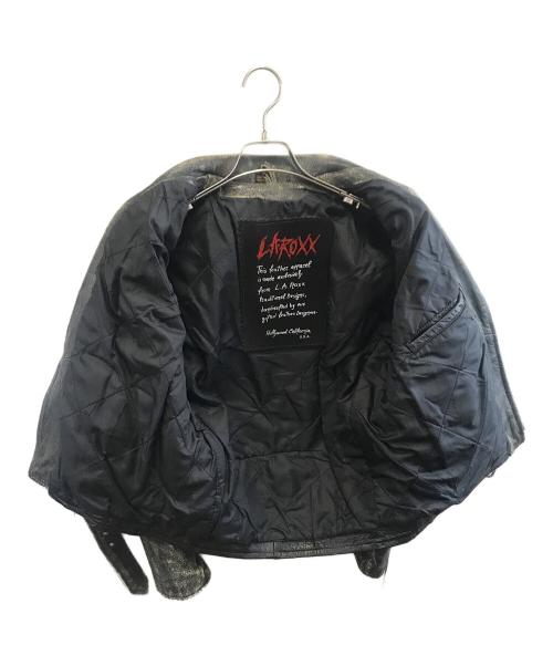 L.A.ROXX（L.A.ROXX）L.A.ROXX (L.A.ROXX) シングルライダースジャケット ブラック サイズ:不明の古着・服飾アイテム