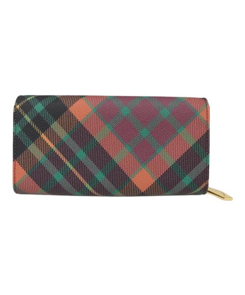 Vivienne Westwood（ヴィヴィアンウエストウッド）Vivienne Westwood (ヴィヴィアンウエストウッド) 長財布 グリーン×ワインレッドの古着・服飾アイテム