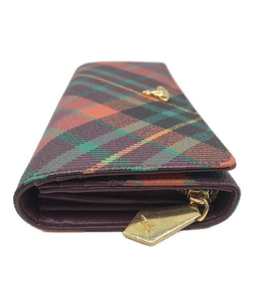 Vivienne Westwood（ヴィヴィアンウエストウッド）Vivienne Westwood (ヴィヴィアンウエストウッド) 長財布 グリーン×ワインレッドの古着・服飾アイテム