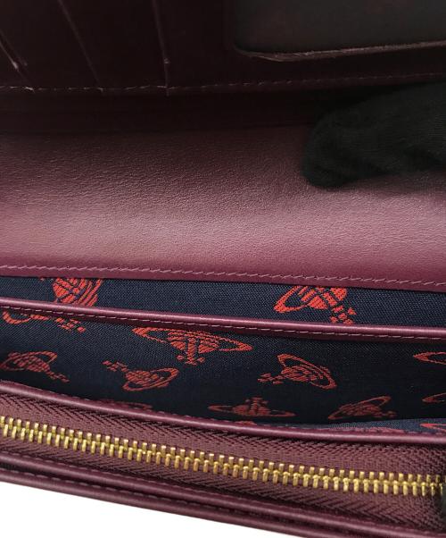 Vivienne Westwood（ヴィヴィアンウエストウッド）Vivienne Westwood (ヴィヴィアンウエストウッド) 長財布 グリーン×ワインレッドの古着・服飾アイテム