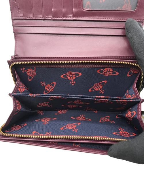 Vivienne Westwood（ヴィヴィアンウエストウッド）Vivienne Westwood (ヴィヴィアンウエストウッド) 長財布 グリーン×ワインレッドの古着・服飾アイテム